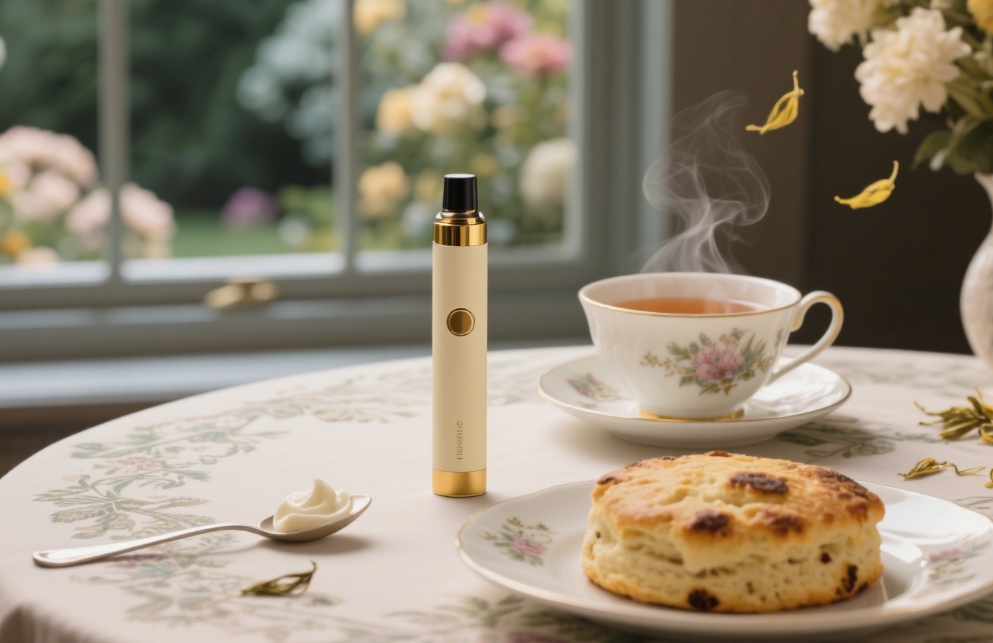 Otkrijte Eleganciju Poslepodnevnog Čaja u Svakom Pufu: Skon, Crni Čaj i Pavlaka u Novoj Seriji E-Cigareta
